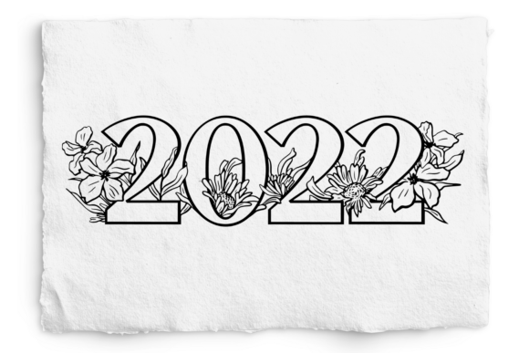 2022 SVG PNG Floral Typography Foil Files