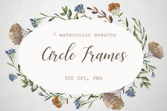 Circle Frames: The Watercolor Floral Set for Modern Creators