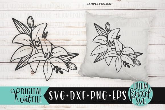 Elevate Your Projects with a Lily Flower SVG Arrangement