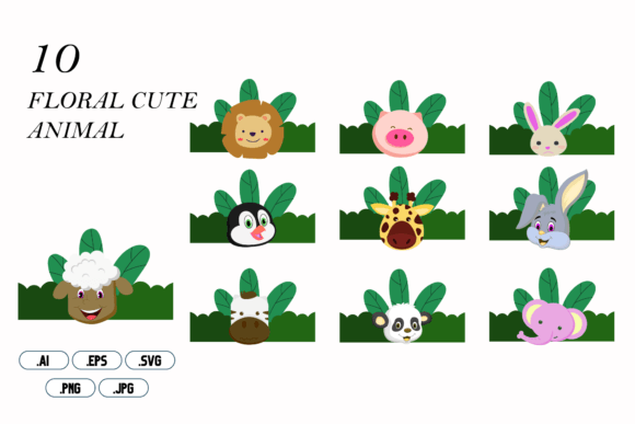 Floral Cute Animal Design: An Asset for Creative Projects