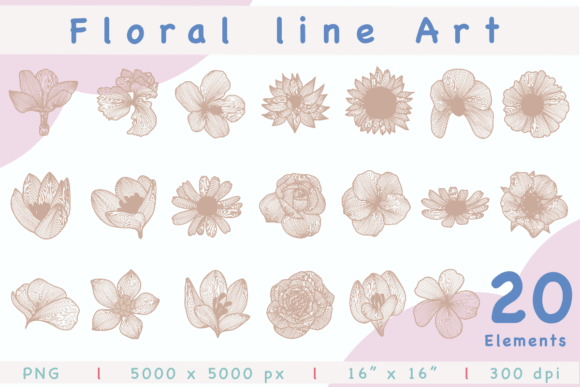 Modern Line Art Florals in Design