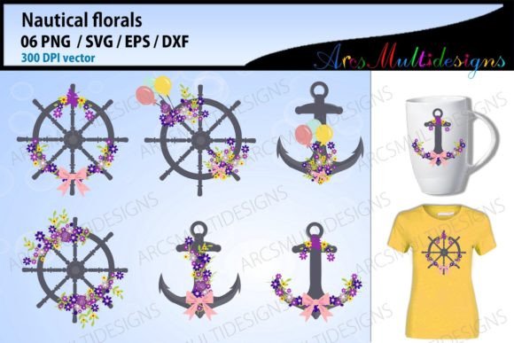Nautical Floral Graphics: Creative Design for Modern Projects