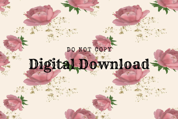 Peony Floral Seamless Pattern in 12x12 Format