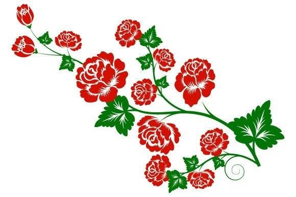 Red and Green Floral Illustrations: A Versatile Design Resource for Diverse Projects