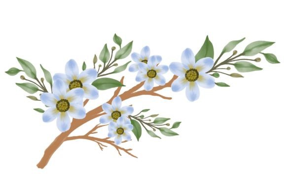The Allure and Utility of Modern Botanical Art: A Deep Dive into Blue Floral Watercolor Arrangement