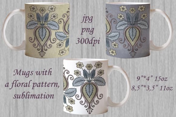 The Art of Sublimation: Bringing Vintage Floral Patterns to Life on Custom Mugs