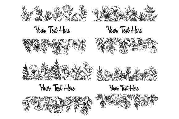 The Distinctive Appeal of a Hand Drawing Floral Frame Collection