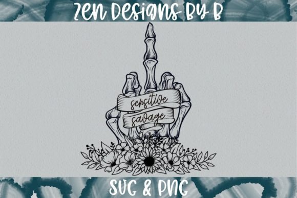 The Sensitive Savage Floral Skeleton Graphic: A Design Element for Authentic Expression