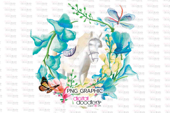 The Watercolor Enchanted Floral Wreath: Your Digital Design Solution