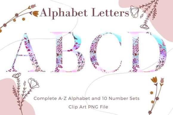 Unlocking Creative Potential with the Floral Alphabet Sublimation Rainbow Font