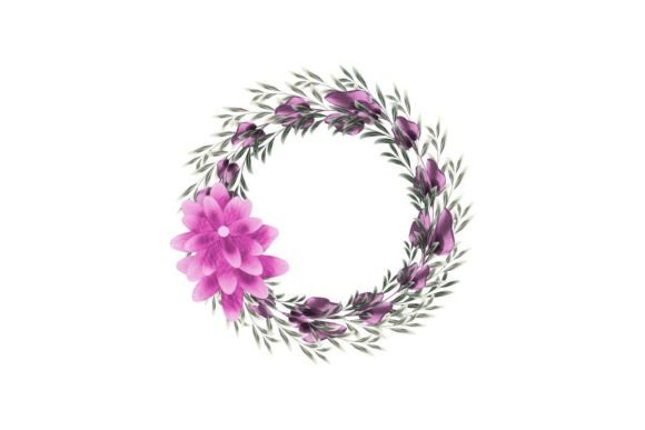 Watercolor Floral Circle Frame Borders: Your All-in-One Design Solution