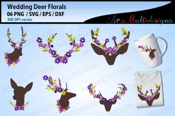 Wedding Deer Floral Set: Elevating Your DIY Projects with Digital Elegance